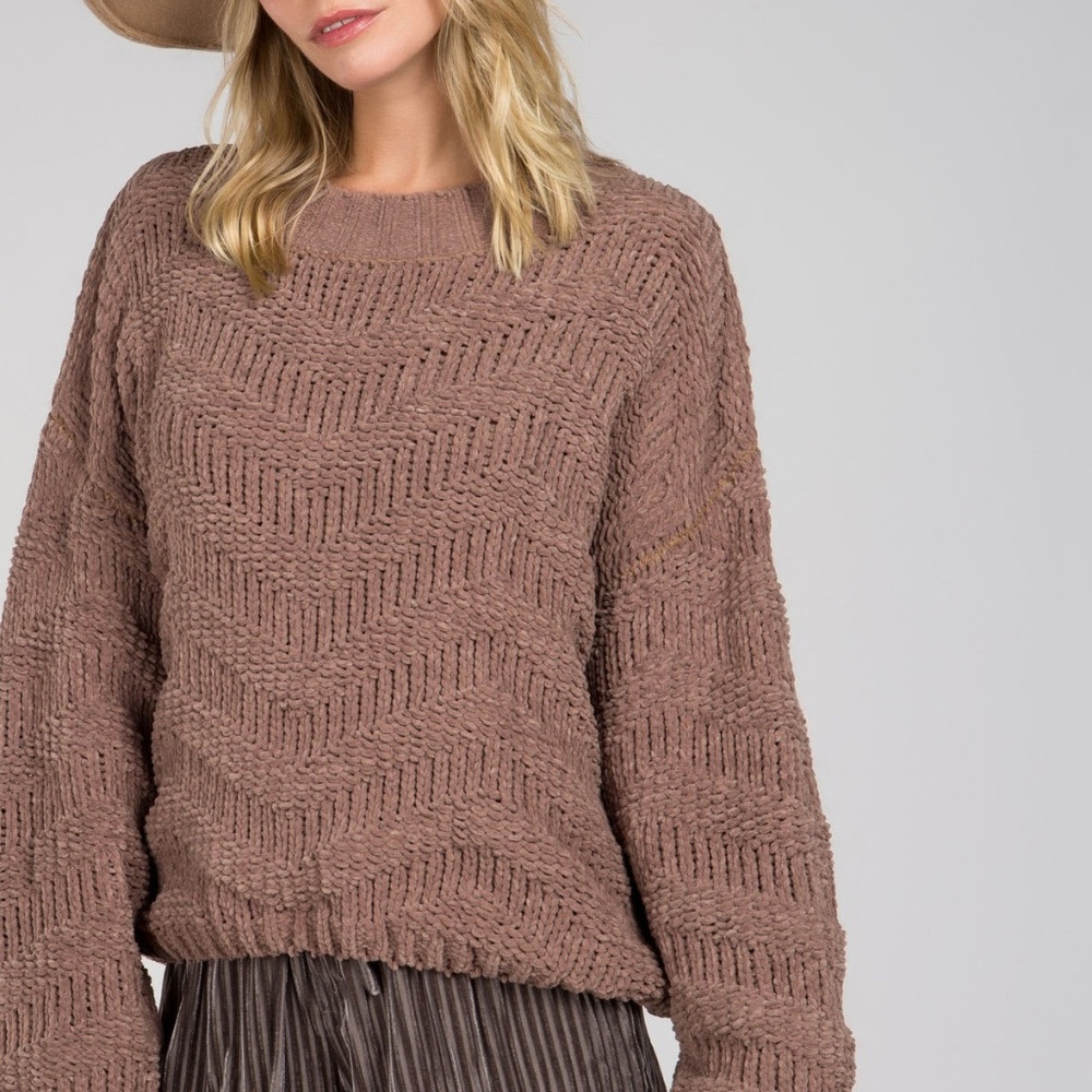 Mauve crew neck sweater
